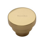 M Marcus Heritage Brass Stepped Design Round Wardrobe Knob 38mm 